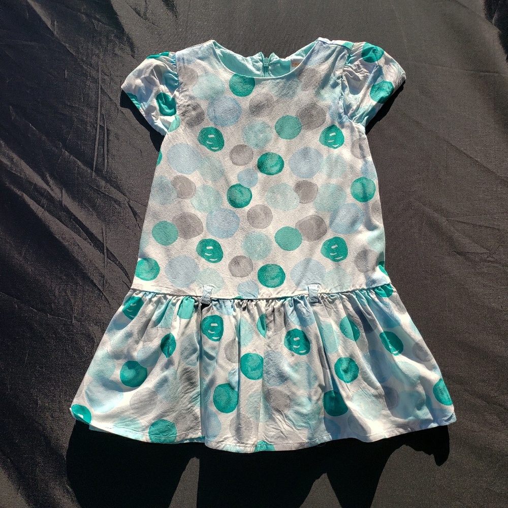Gymboree Dress Size 4 Center Stage Dot Gray Spring